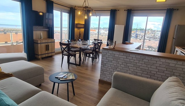 Le Panoramic - 180° sea view & port - Balcony - Elevator - Garage - Waterfront