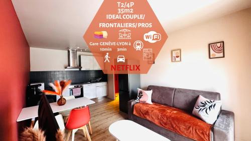 Le Terracotta Lounge T2 moderne à 2 pas de la gare