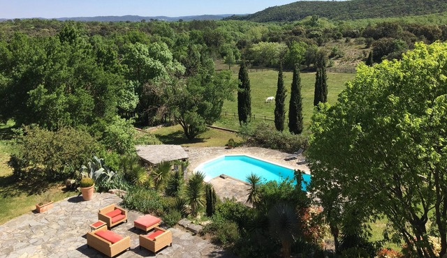Luxurious old stonehouse with pool, beautifully situated amidst vineyards