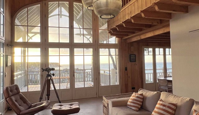 Normandy seaside villa with view and terrace 5 minutes walk from the beach