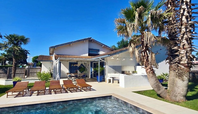 Rent beautiful villa with pool 8 minutes from the sea plancha barbecue hammock