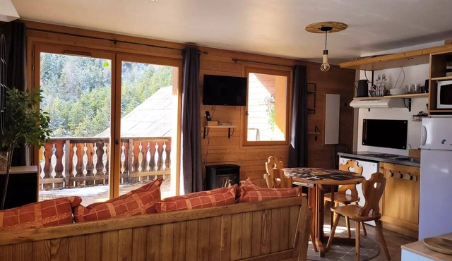 Residence Pra Roustan - Spacious studio with large terrace and beautiful open view in Pra Loup