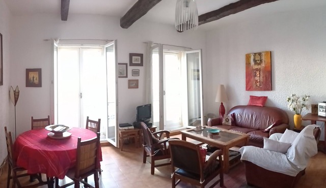 Spacious and bright apartment, large terrace, near StRoch main station