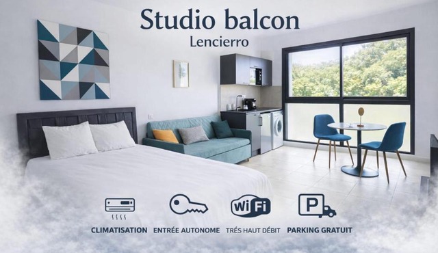 studio balcon, centre ville, parc expo, Arena
