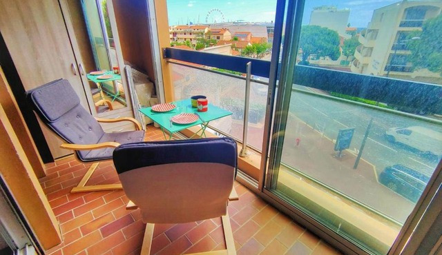 Studio Cabine 4 Pers. à Canet-Plage avec Parking, Proche Plage et Commerces - FR-1-696-116