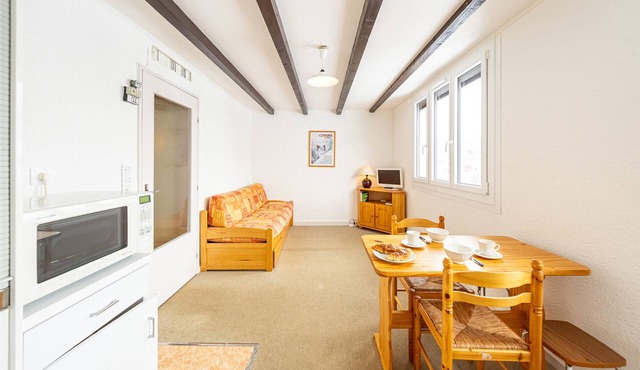 Studio in center at foot of slopes, free parking