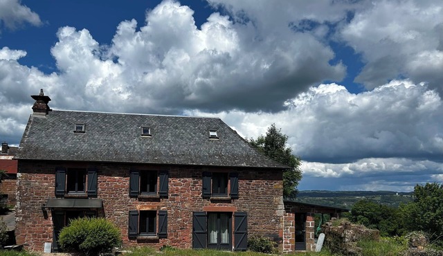 The pretty red sandstone house