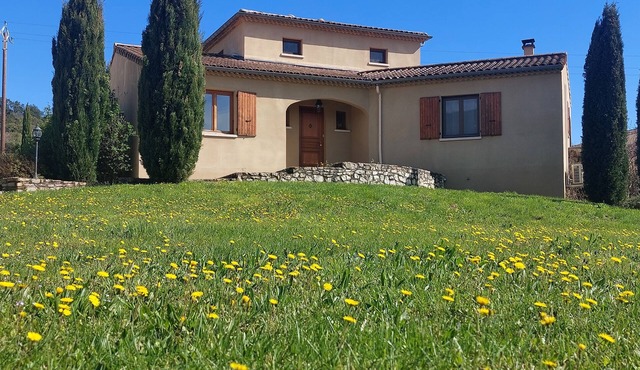 Vacation cottage with heated pool in the heart of the Ibie Valley.