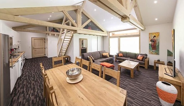 View valley, balcony, parking, tv, ski locker, 144m², Peisey-Vallandry
