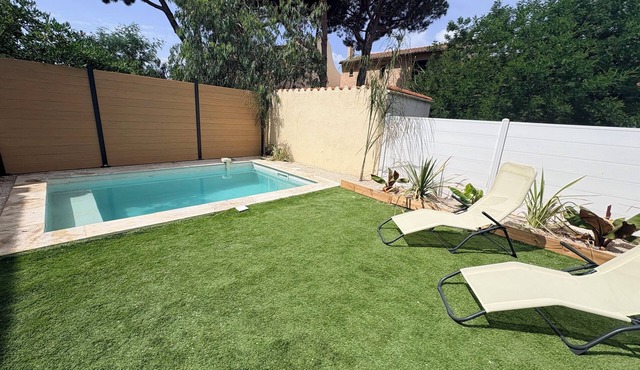 Villa with pool Canet plage 800m from the sea