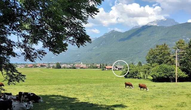 Old Farm Near Lake Annecy and the Mountains